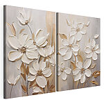 Lámina modular sobre lienzo Cuadro de flores en una pared