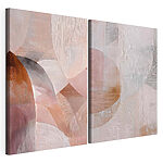 Lámina modular sobre lienzo Formas abstractas en tonos suaves