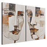 Lámina modular sobre lienzo Collage del rostro de una mujer