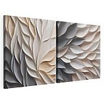 Lámina modular sobre lienzo Capas suaves en tonos neutros