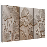 Lámina modular sobre lienzo Pared con un diseño floral