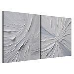 Lámina modular sobre lienzo Decoración de pared en blanco y gris