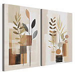 Lámina modular sobre lienzo Pintura de plantas y plazas