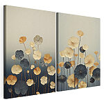 Lámina modular sobre lienzo Elegantes flores en tonos suaves