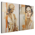 Lámina modular sobre lienzo Collage de una mujer