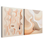 Lámina modular sobre lienzo Formas abstractas en tonos suaves