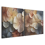 Lámina modular sobre lienzo Collage de flores
