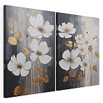 Lámina modular sobre lienzo Preciosas flores blancas con sutiles toques de color