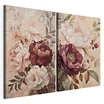Lámina modular sobre lienzo Elegantes flores en tonos suaves