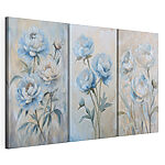 Lámina modular sobre lienzo Delicadas flores en suaves tonos pastel