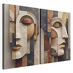 Lámina modular sobre lienzo Collage de un rostro