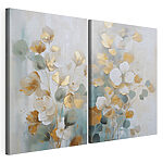 Lámina modular sobre lienzo Elegante diseño floral en tonos suaves