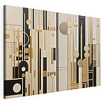 Lámina modular sobre lienzo Collage artístico con diferentes formas y colores