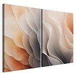 Lámina modular sobre lienzo Suaves ondas de tonos delicados
