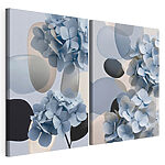 Lámina modular sobre lienzo Collage de flores