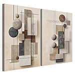 Lámina modular sobre lienzo Collage artístico con diferentes formas y colores