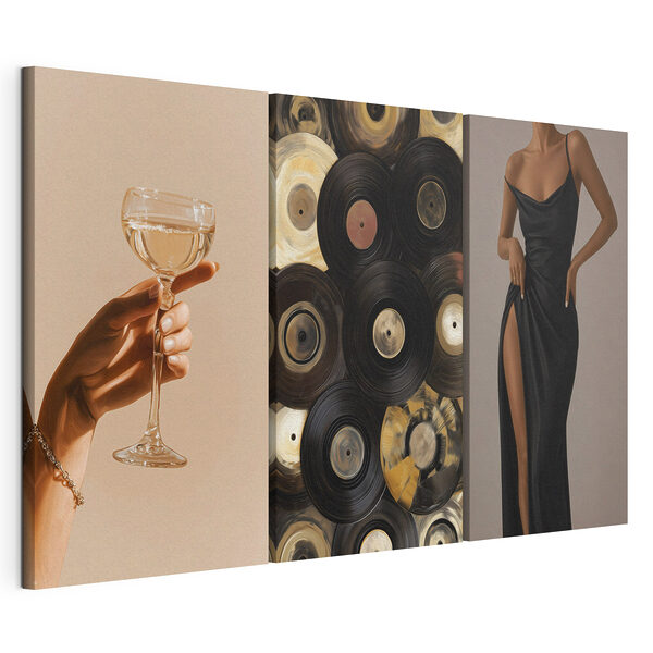 La elegancia se une al encanto vintage en esta celebración Lámina modular sobre lienzo La elegancia se une al encanto vintage en esta celebración