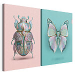 Lámina modular sobre lienzo Exposición artística de insectos y mariposas