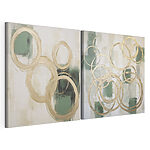 Lámina modular sobre lienzo Pintura de círculos y círculos