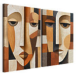 Lámina modular sobre lienzo Collage de rostros
