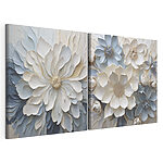 Lámina modular sobre lienzo Delicadas flores en tonos suaves