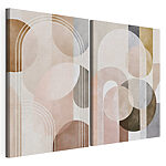 Lámina modular sobre lienzo Formas abstractas en una paleta de colores suaves